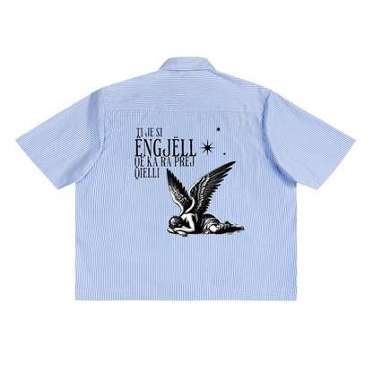 Ëngjëll Oversized Vertical Stripe Boxy Shirt