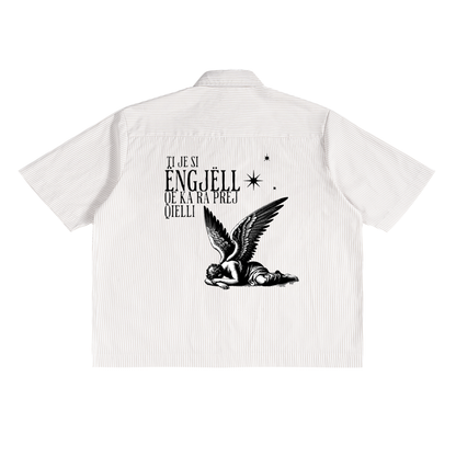 Ëngjëll Oversized Vertical Stripe Boxy Shirt